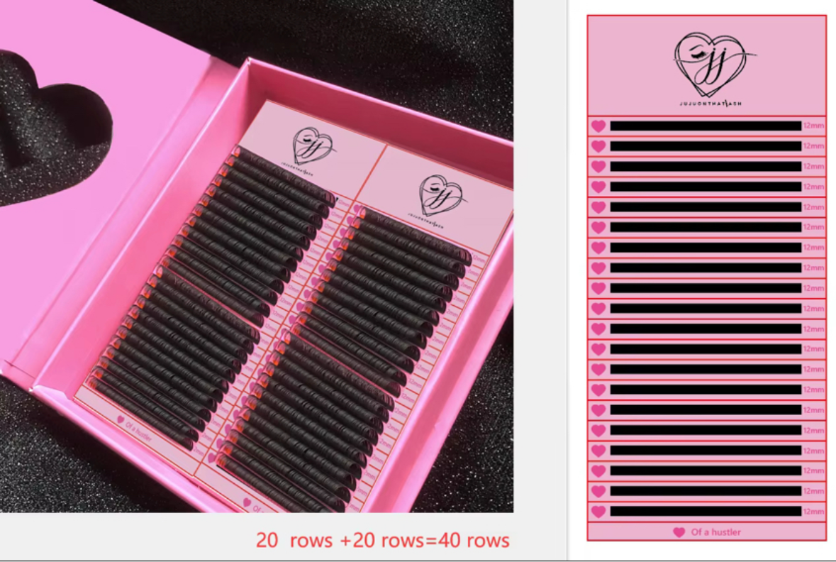 40 row heart of hustler lash box