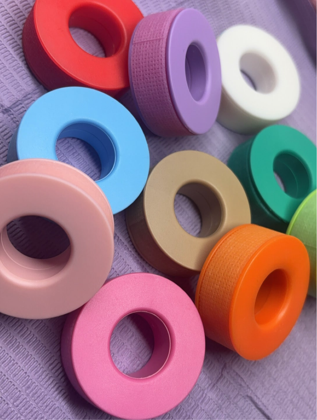 Colorful silicone lash tape